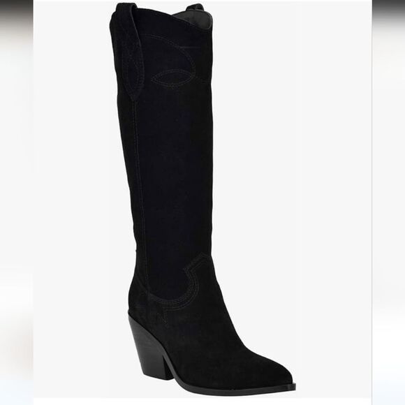 New NINE WEST Orece Pointed Toe Coastal Cowgirl Western 🤠 Cowboy heel Black 8.5 - Picture 1 of 10